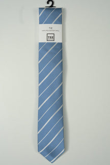 Krawatte - Hellblau gestreift