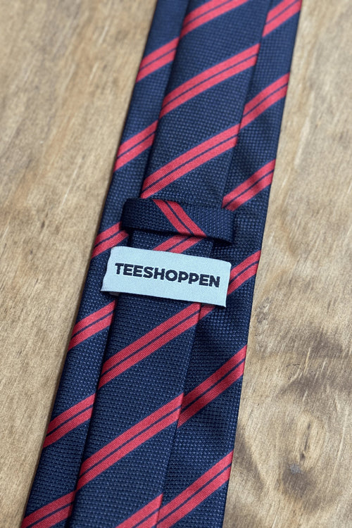 Tie - Navy/Red - TeeShoppen Group™