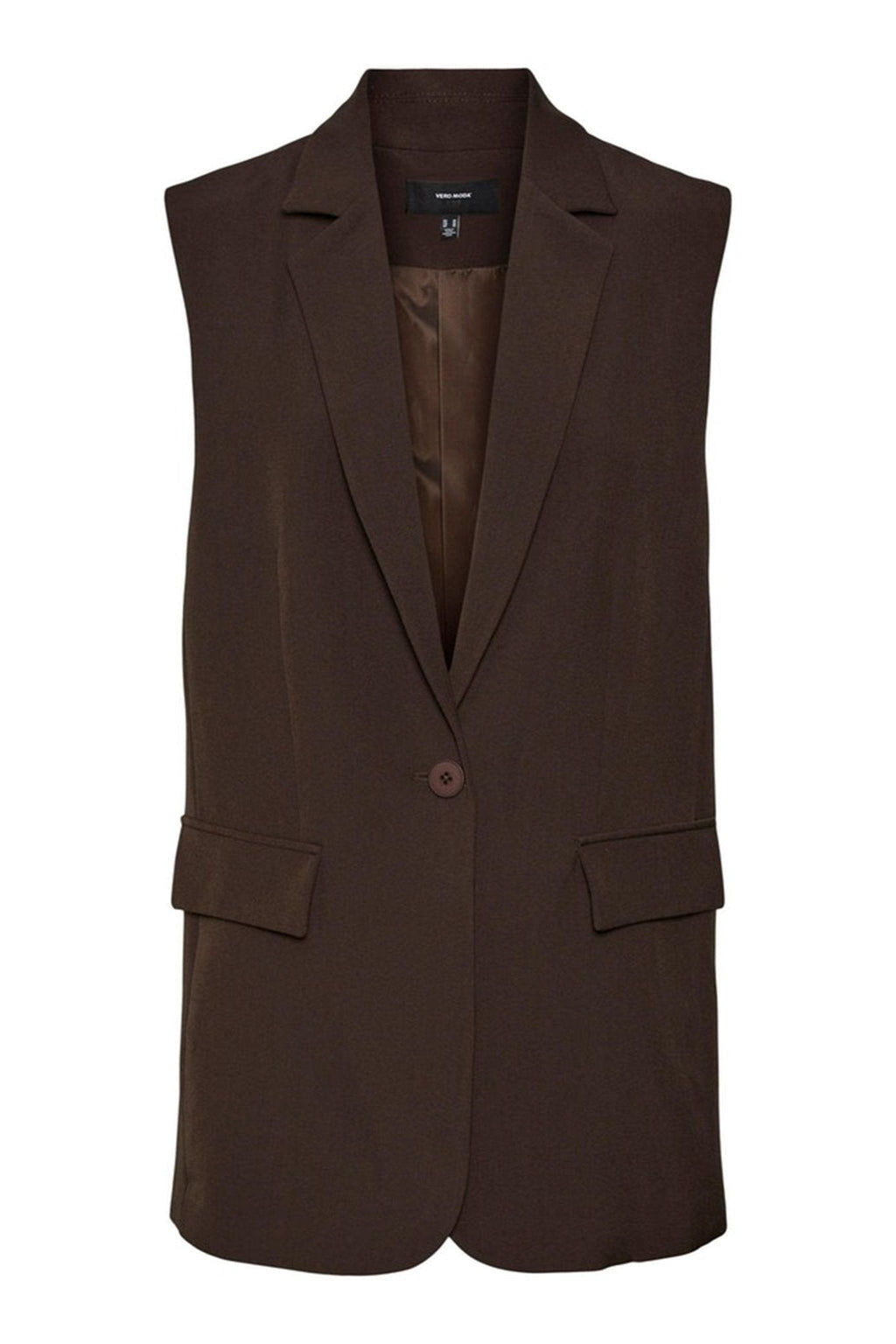 Troian Blazer Weste - Kaffeebohne