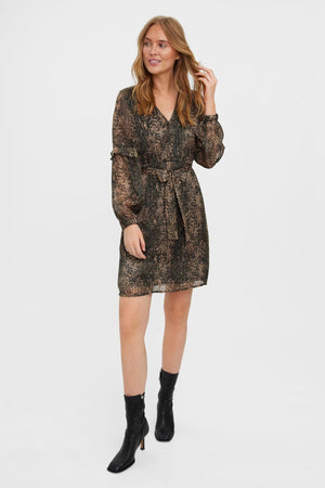 Nala V -Neck Kjole - Silver Nerk