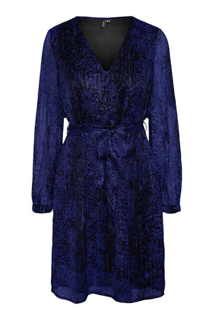 Nala V -Ausschnitt Kjole - Sodalitblau