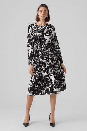 Polliana Maxi Kjole - Blume schwarz