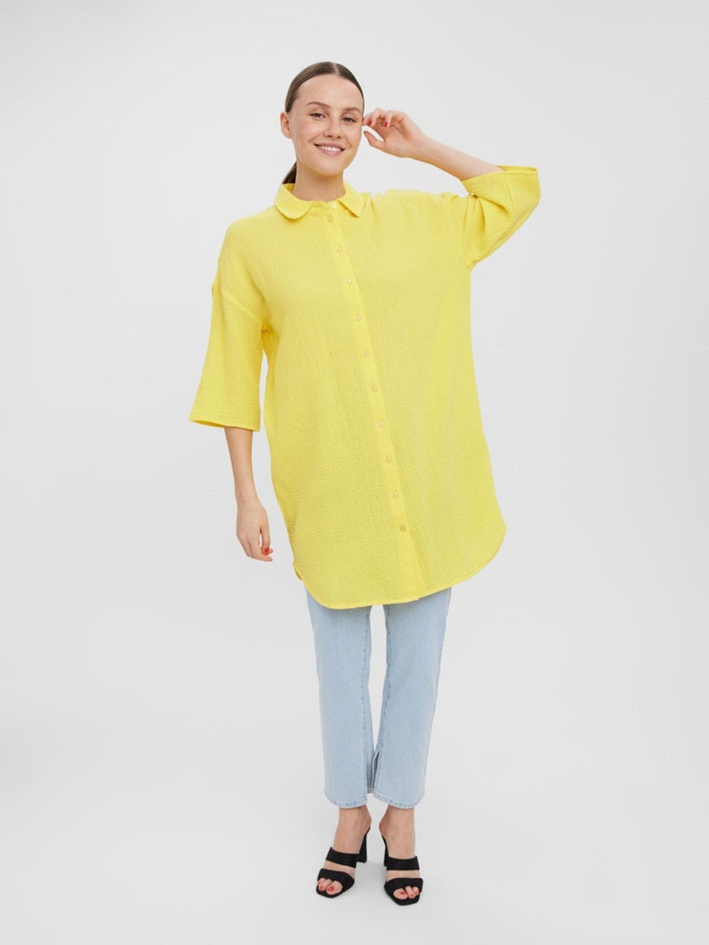 Natali 3/4 Overshirt - Gelb