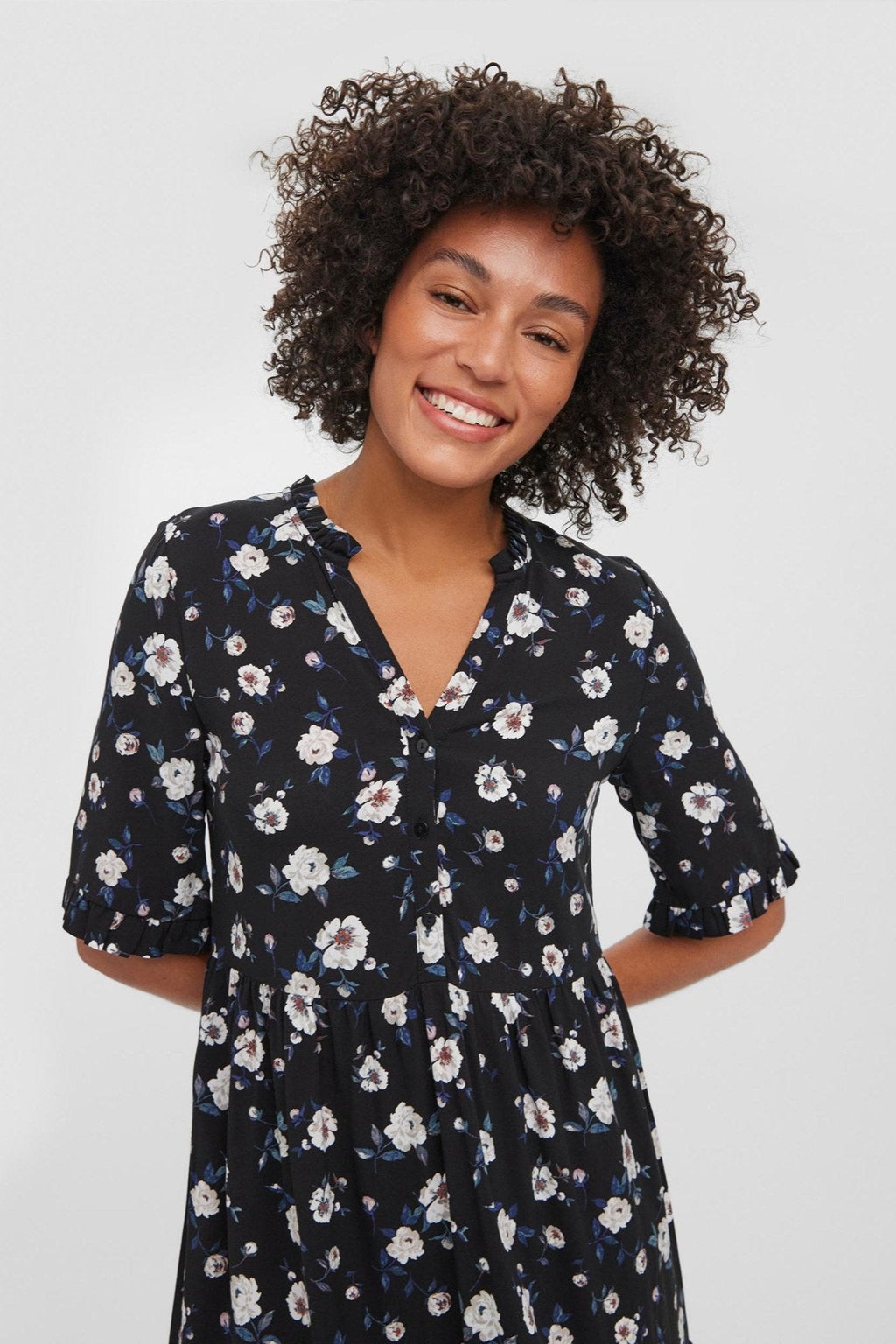 Einfach 2/4 Kalbskleid - schwarz