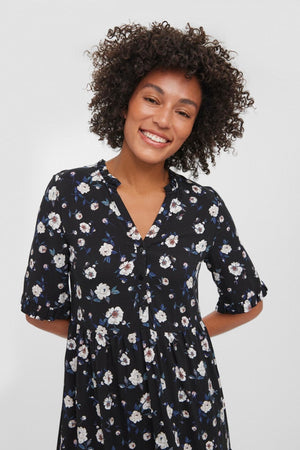 Einfach 2/4 Kalbskleid - schwarz