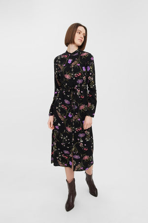 Easy Langarm -Hemdkleid - lila