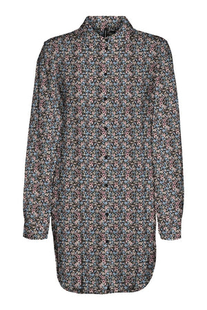 Einfaches langes Hemd - schwarz