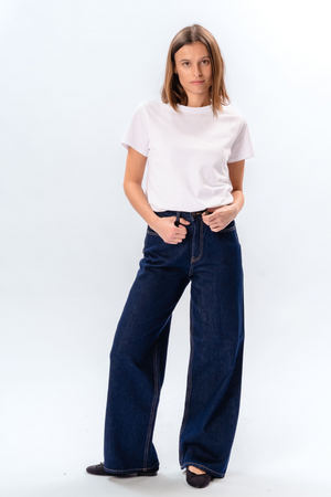 The Original Performance Breite Jeans - dunkelblauer Denim