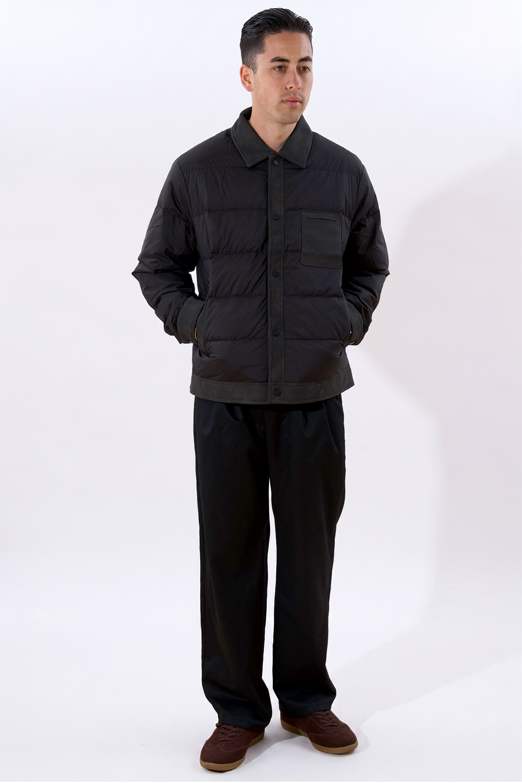 Wyatt lange Jacke - Schwarz