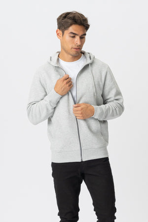 Zip Hoodie - Aschegrau