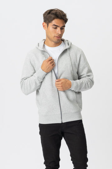 Zip Hoodie - Aschegrau