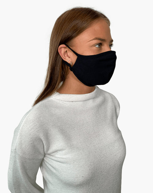 10 pcs. Fabric mask with 3 layers - Black (organic cotton) - TeeShoppen Group™ - Accessories - TeeShoppen