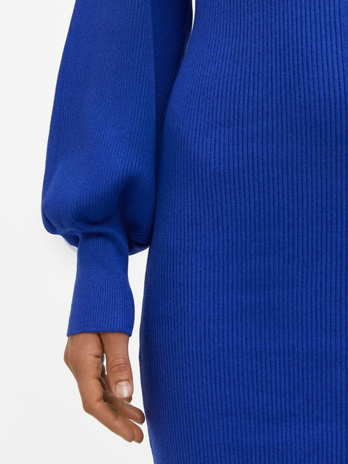 Agnes Strik Kjole - Clematis-blue - TeeShoppen Group™ - Knitwear - Object