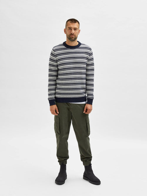Alfie Crewneck - Egret - TeeShoppen Group™ - Knitwear - Selected Homme