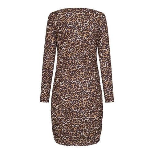 Alma Long-sleeved Dress - Leopard - TeeShoppen Group™ - Dress - Liberté