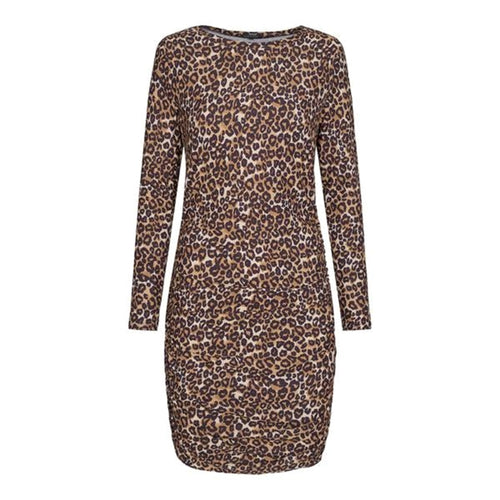 Alma Long-sleeved Dress - Leopard - TeeShoppen Group™ - Dress - Liberté
