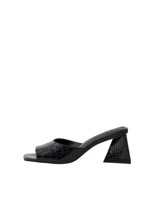 Anlise Croco Sandal - Sort - TeeShoppen Group™ - Shoes - PIECES