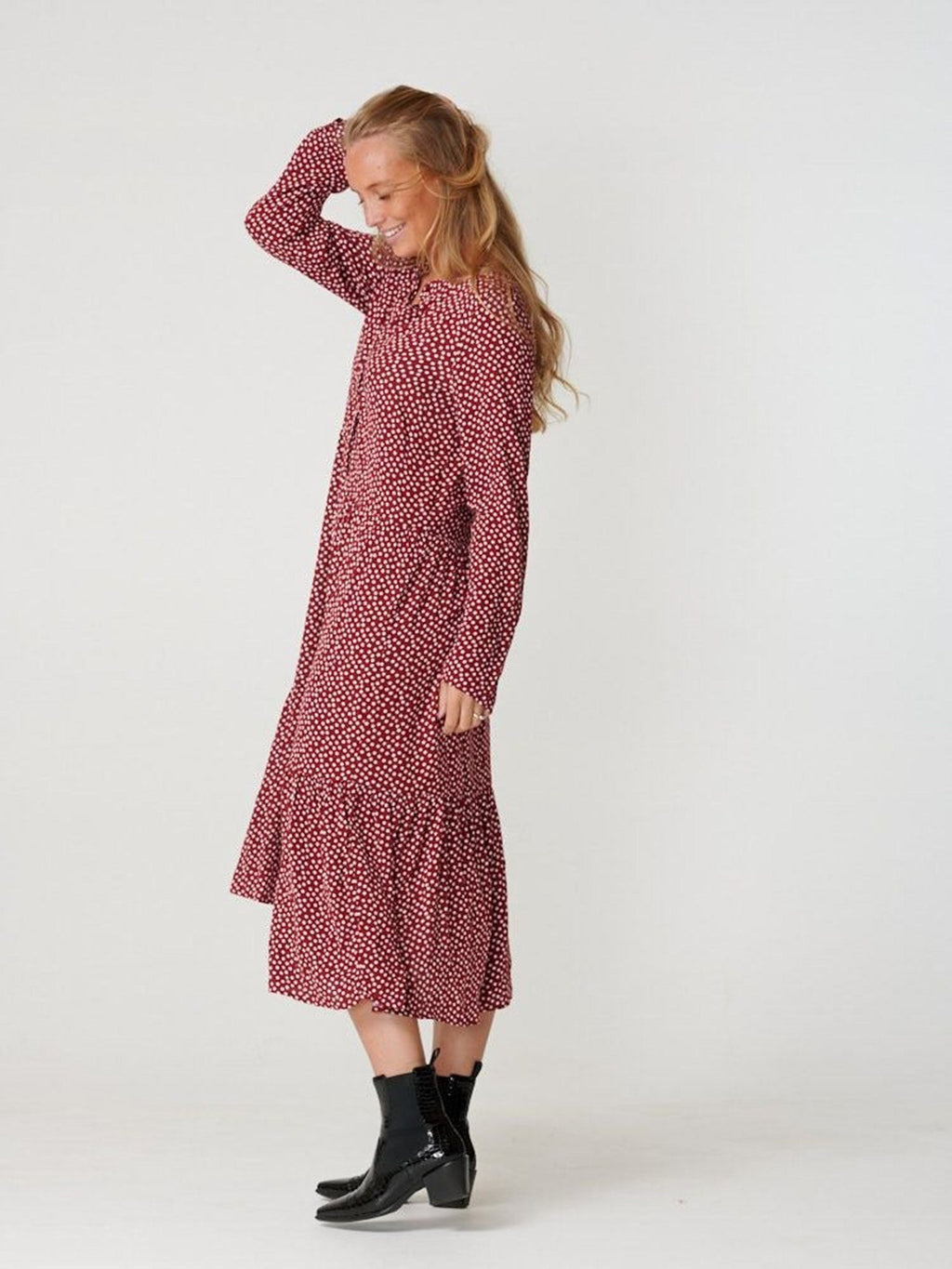 Anna long-sleeved dress - Sundried Tomato