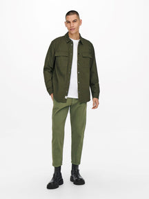 Avi Beam Chino Twill Hosen - Olive Night