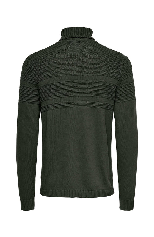 Bace Roll Neck - Peat - TeeShoppen Group™ - Knitwear - Only & Sons