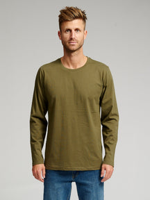 Basic Long-sleeved T-shirt - Army Green