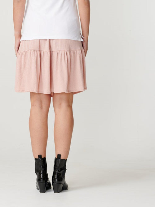 Basic soft mini skirt - Misty rose - TeeShoppen Group™ - Skirt - PIECES