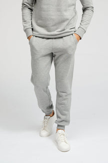 Basic Sweatsuit with Hoodie (Light Grey Melange) - Package Deal