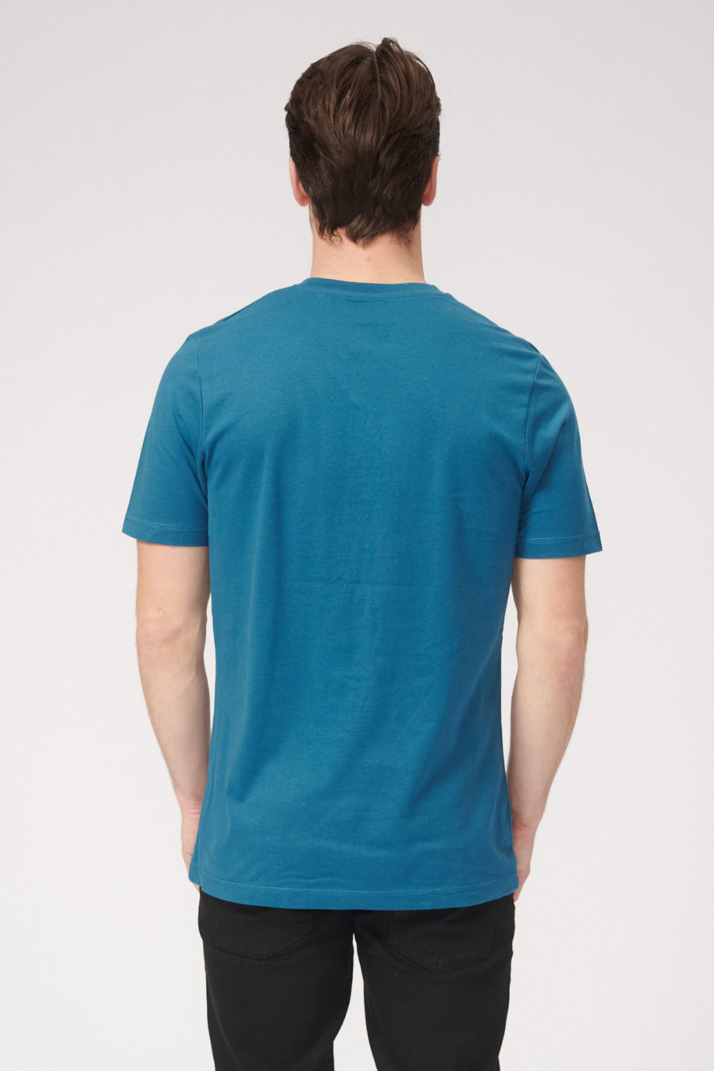 Basic vneck T -Shirt - Erdölblau