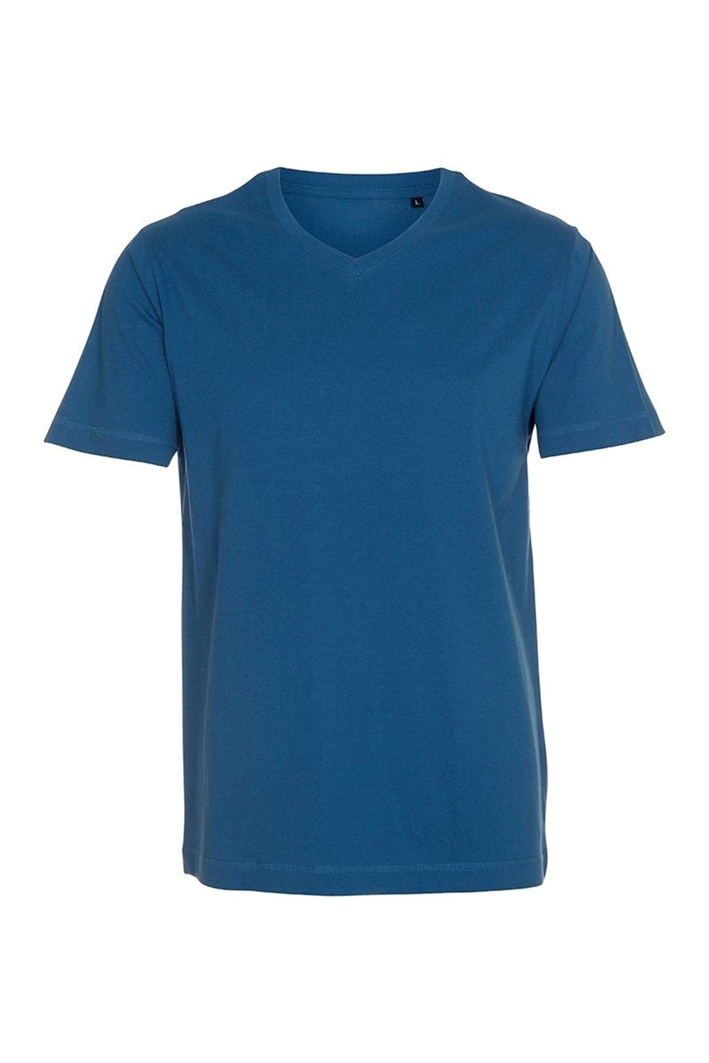 Basic vneck T -Shirt - Erdölblau