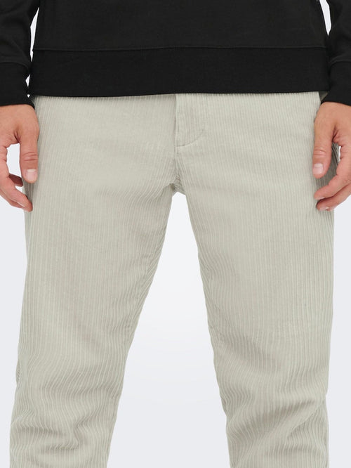 Beam Life Chinos - Silver Lining - TeeShoppen Group™ - Pants - Only & Sons