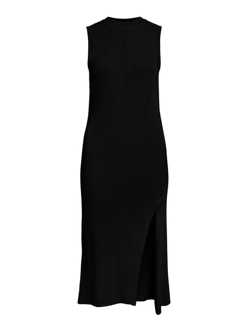 Bianka Knit Kjole - Sort - TeeShoppen Group™ - Dress - Object