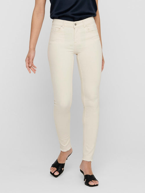 Blush Mid Jeans - Ecru - TeeShoppen Group™ - Jeans - ONLY
