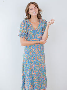 Canela Dress - Blue Floral