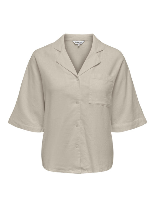 Caro Loose Skjorte - Silver Lining - TeeShoppen Group™ - Formal Shirts & Blouses - ONLY