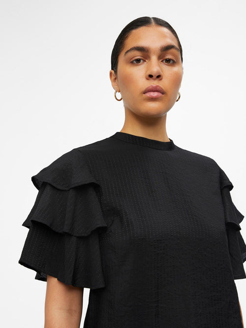Cercia Bluse - Sort - TeeShoppen Group™ - Formal Shirts & Blouses - Object