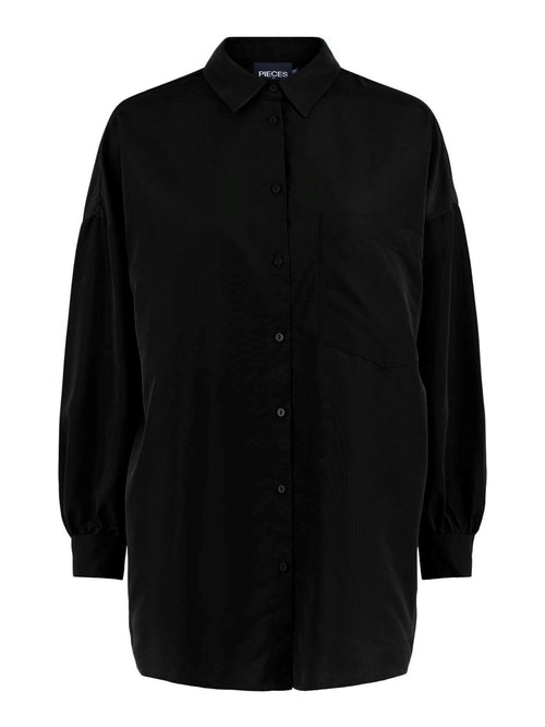 Chrilina Oversized Shirt - Black - TeeShoppen Group™ - Formal Shirts & Blouses - PIECES