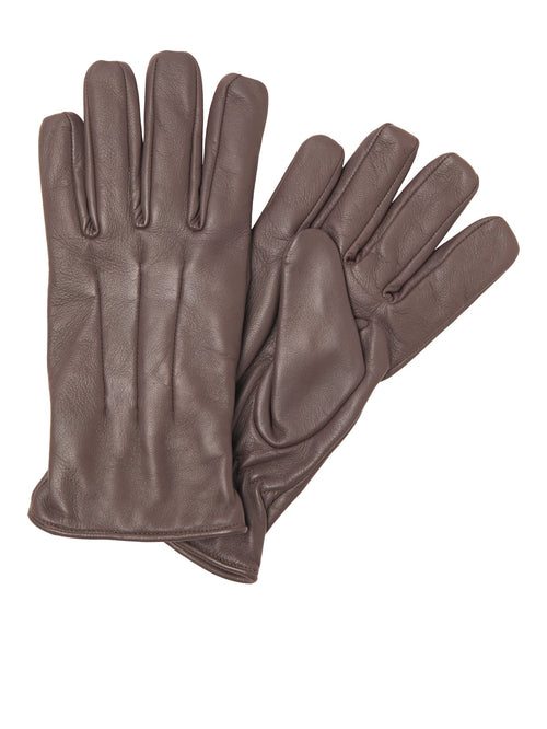 Classic Leather Gloves - Brown - TeeShoppen Group™ - Accessories - TeeShoppen