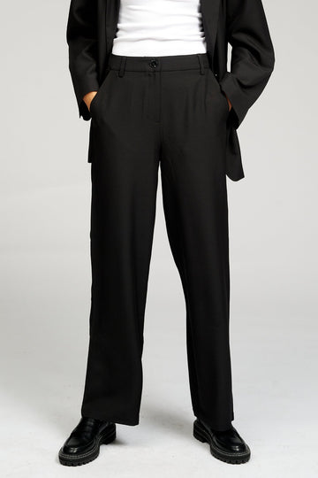Klassische Anzughose - schwarz
