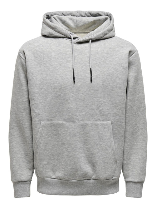 Classic Sweat Hoodie - Light gray - TeeShoppen Group™ - Shirt - Only & Sons