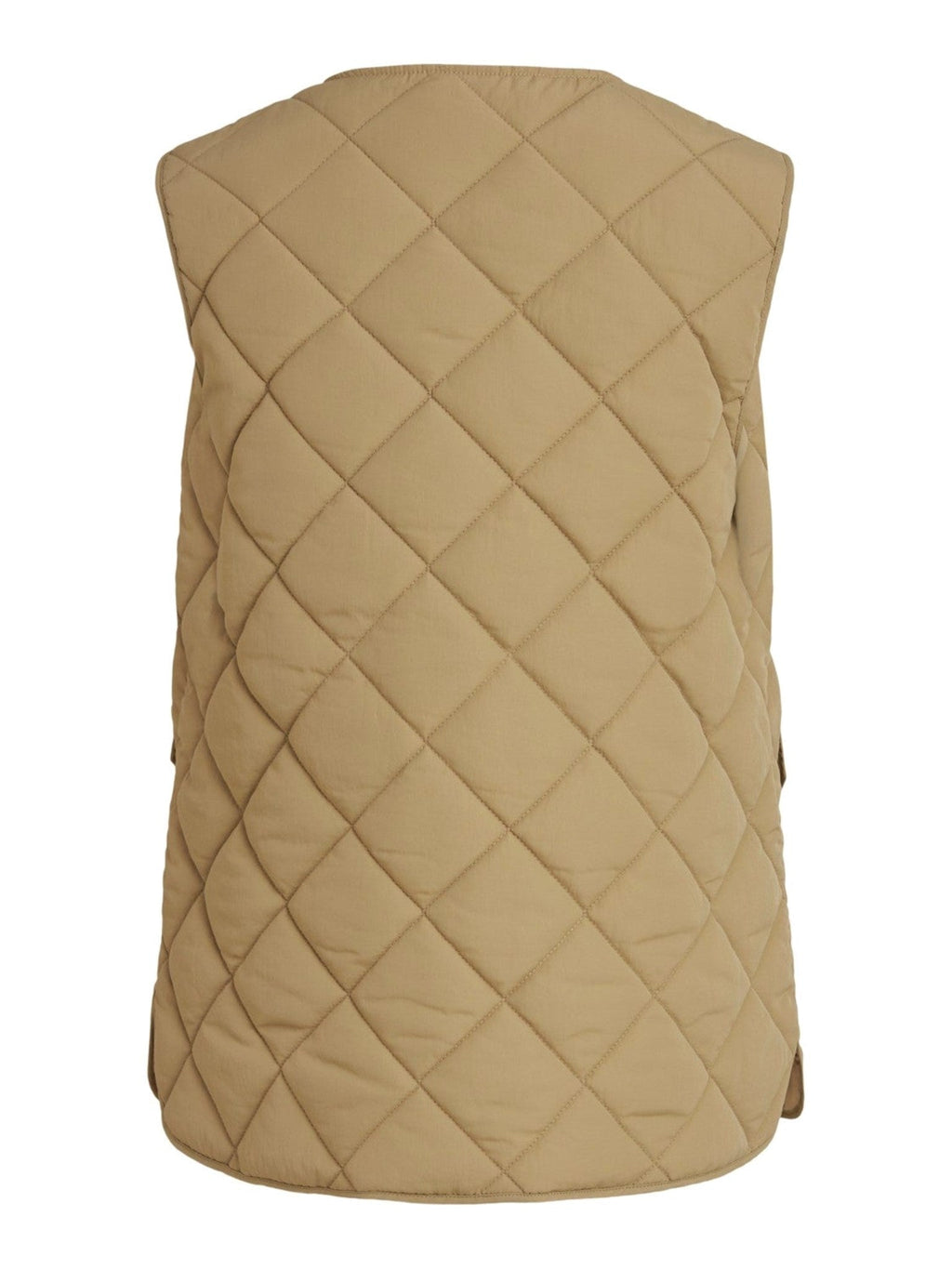 Cooli Quilted Short Vest - Beige