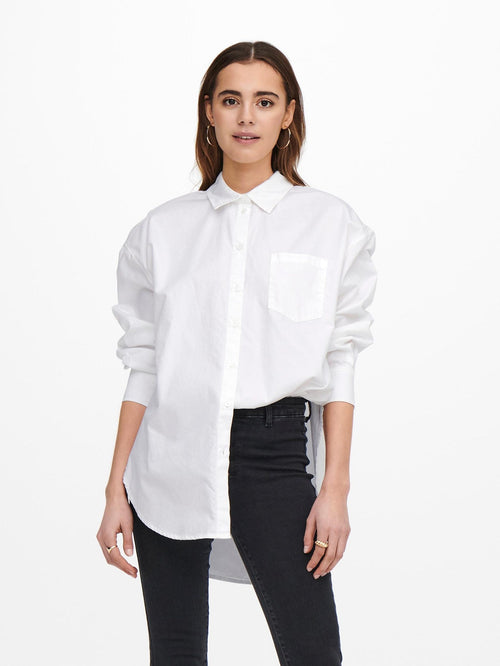 Corina Loose Shirt - White - TeeShoppen Group™ - Formal Shirts & Blouses - ONLY