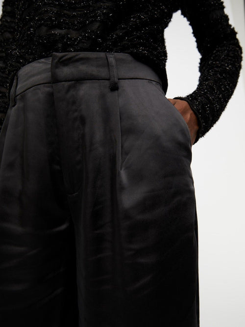 Debra Mid Waist Pants - Sort - TeeShoppen Group™ - Pants - Object