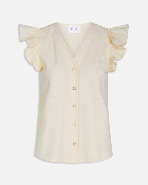 Elga Blouse - Yellow/White - TeeShoppen Group™ - Formal Shirts & Blouses - Sisters Point