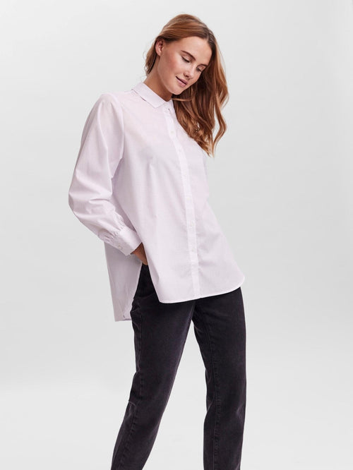 Ella Basic Shirt - White - TeeShoppen Group™ - Formal Shirts & Blouses - Vero Moda