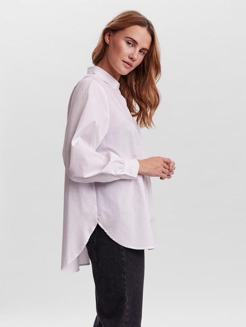 Ella Basic Shirt - White - TeeShoppen Group™ - Formal Shirts & Blouses - Vero Moda