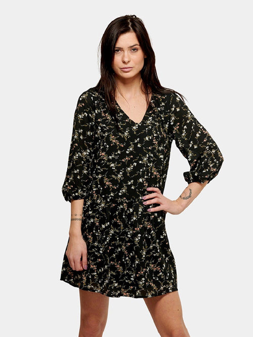 Ellen dress - Black-flowered - TeeShoppen Group™ - Dress - Jacqueline de Yong