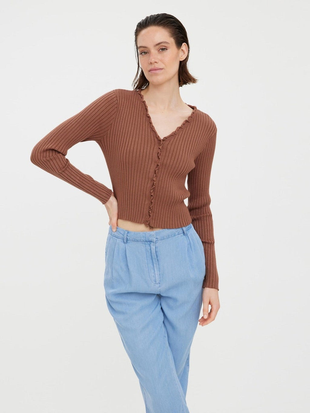 Elly Frill Cardigan - Aztek