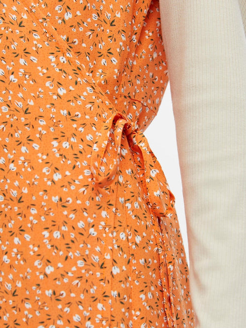 Ema Elise Wrap Dress - Autumn Sunset - TeeShoppen Group™ - Dress - Object