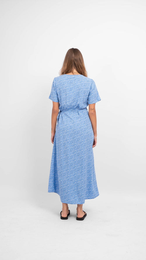Ema Elise Wrap Dress - Marina - TeeShoppen Group™ - Dress - Object
