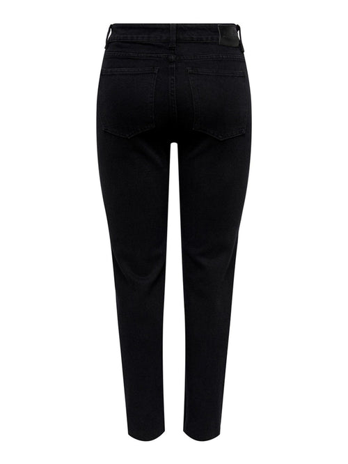Emily High Waist Jeans - Black Denim - TeeShoppen Group™ - Jeans - ONLY
